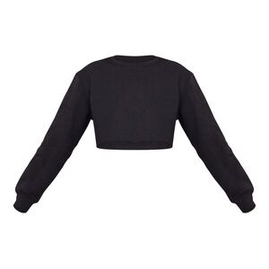 OVERSIZED BLACK CROP SWEATSHIRT